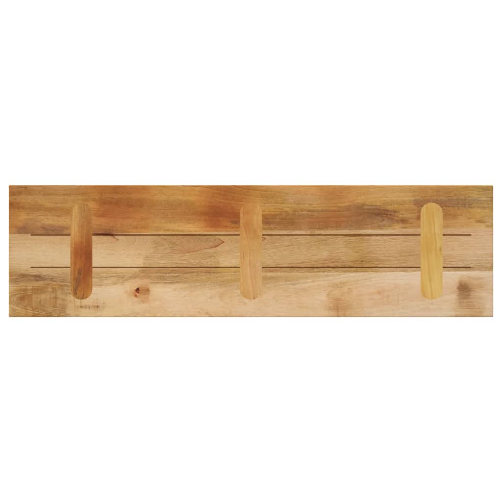 Piano per Tavolo 100x30x2,5cm Rettangolare Legno Mango Grezzo