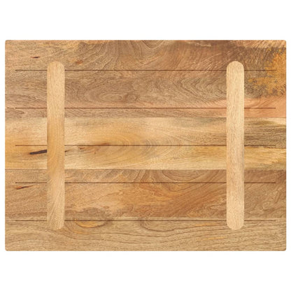 Piano per Tavolo 80x70x3,8 cm Rettangolare Legno Massello Mango