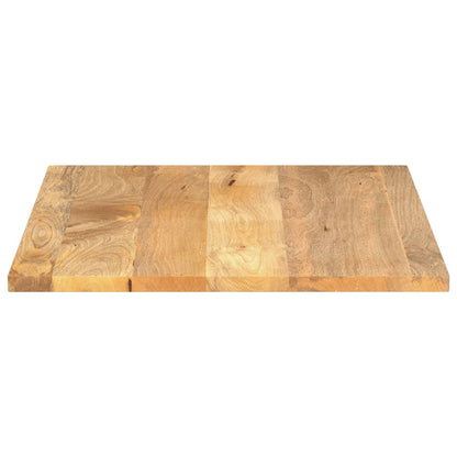 Piano per Tavolo 100x80x3,8cm Rettangolare Legno Massello Mango