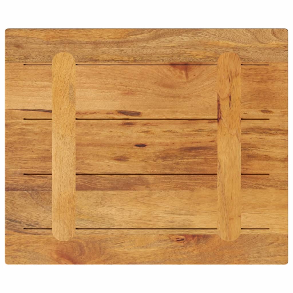 Piano per Tavolo 60x50x3,8 cm Rettangolare Legno Massello Mango | homemem39