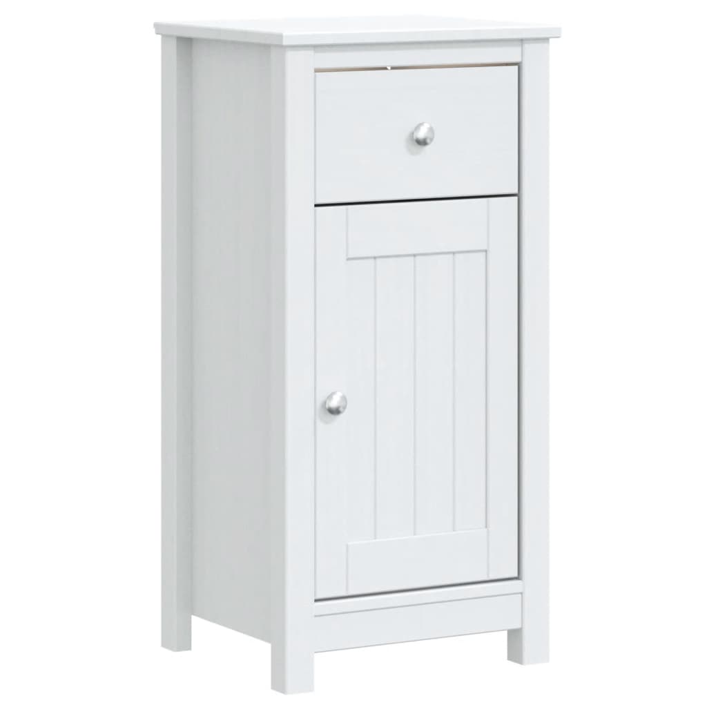Mobile da Bagno BERG Bianco 40x34x80 cm Legno Massello di Pino | homemem39