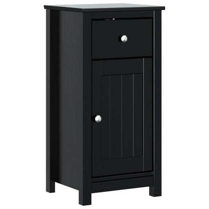 Mobile da Bagno BERG Nero 40x34x80 cm in Legno Massello di Pino | homemem39