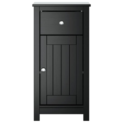 Mobile da Bagno BERG Nero 40x34x80 cm in Legno Massello di Pino | homemem39