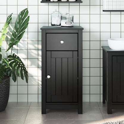 Mobile da Bagno BERG Nero 40x34x80 cm in Legno Massello di Pino | homemem39