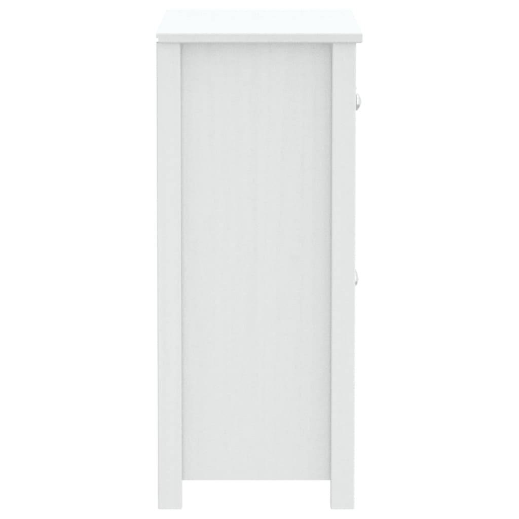 Mobile da Bagno BERG Bianco 69,5x34x80cm Legno Massello di Pino | homemem39