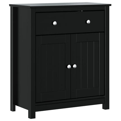 Mobile da Bagno BERG Nero 69,5x34x80 cm Legno Massello di Pino | homemem39