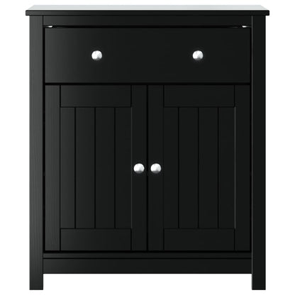 Mobile da Bagno BERG Nero 69,5x34x80 cm Legno Massello di Pino | homemem39