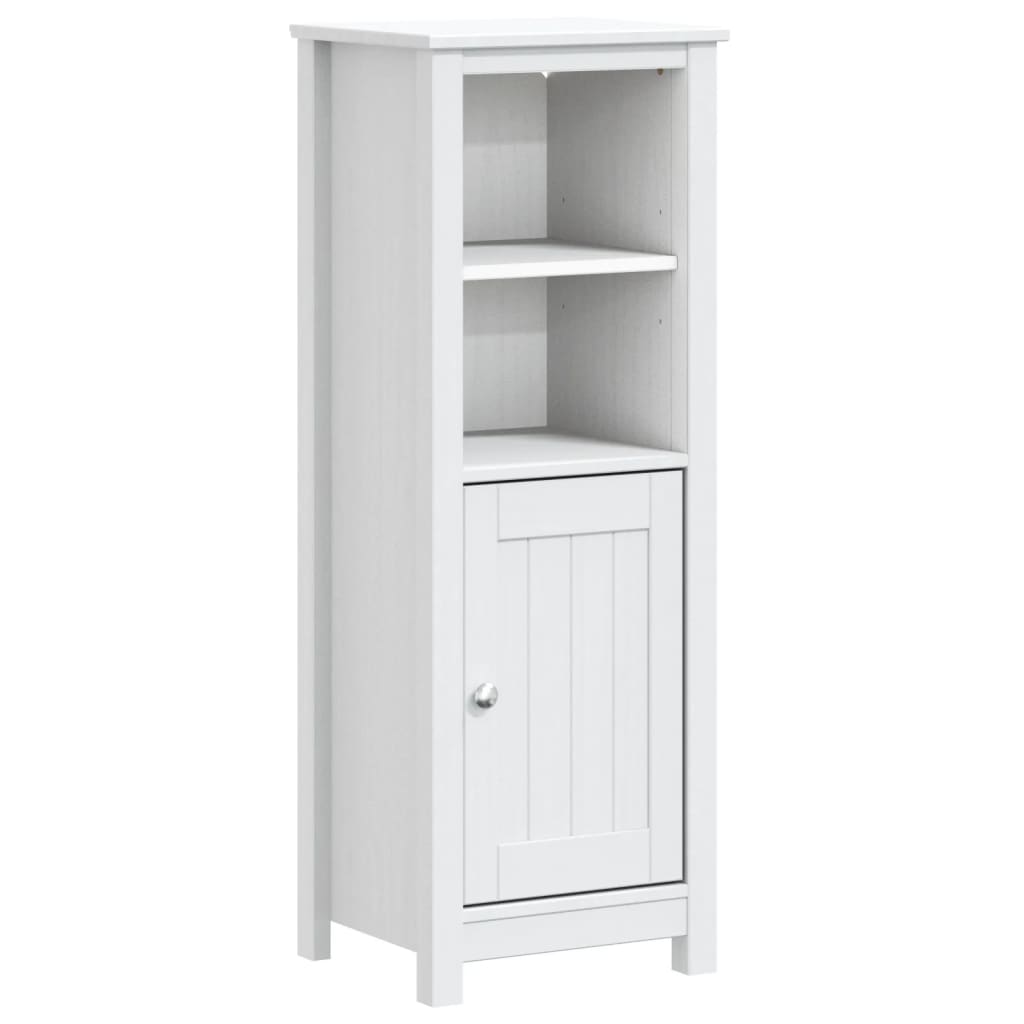 Mobile da Bagno BERG Bianco 40x34x110 cm Legno Massello di Pino | homemem39