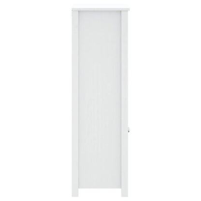 Mobile da Bagno BERG Bianco 69,5x34x110 cm Legno Massello Pino | homemem39