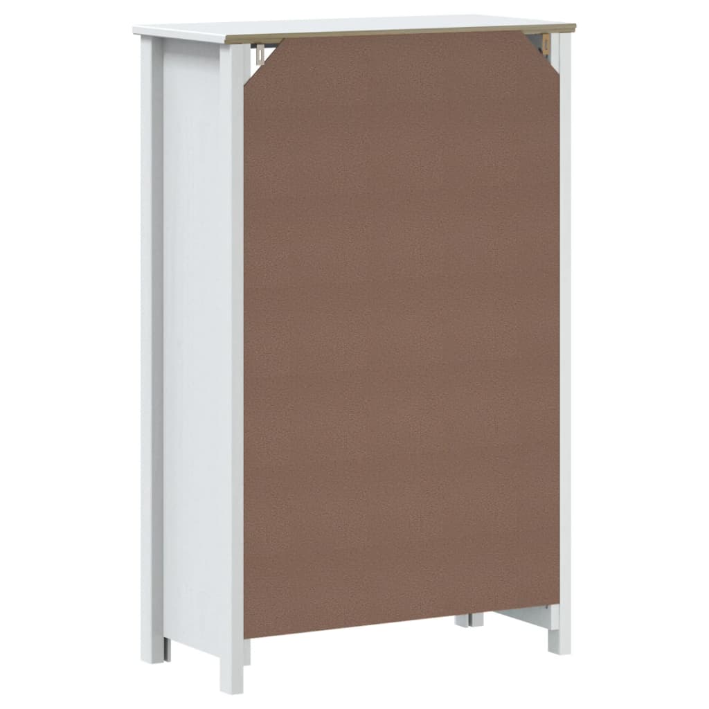 Mobile da Bagno BERG Bianco 69,5x34x110 cm Legno Massello Pino | homemem39