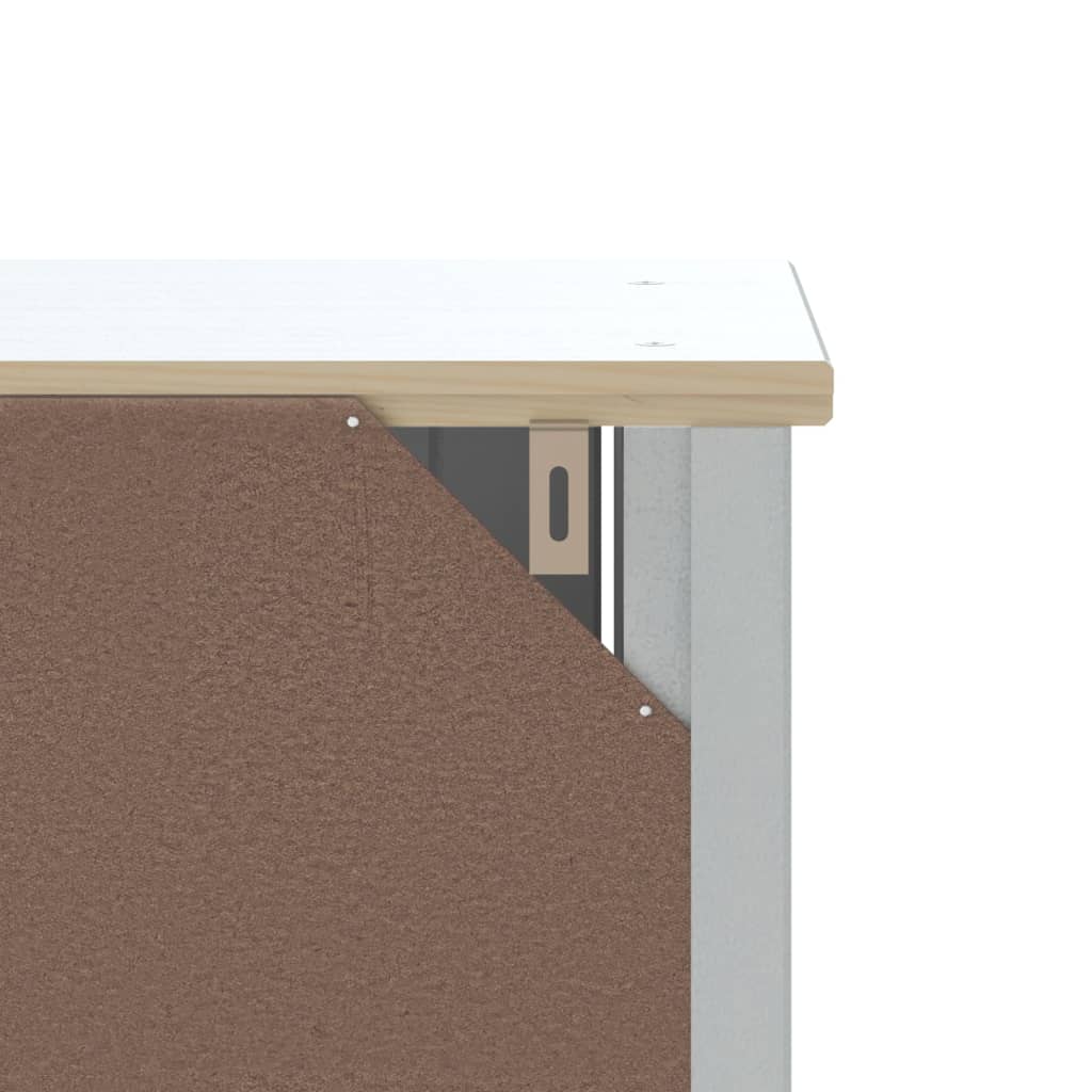 Mobile da Bagno BERG Bianco 69,5x34x110 cm Legno Massello Pino | homemem39