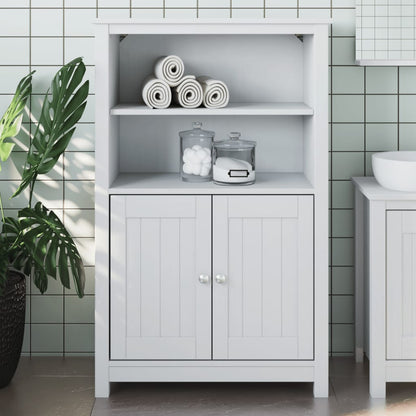Mobile da Bagno BERG Bianco 69,5x34x110 cm Legno Massello Pino | homemem39