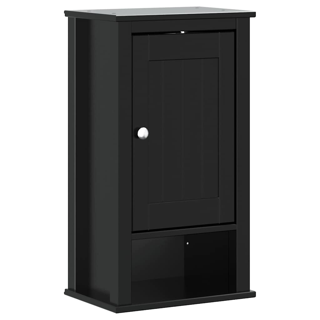 Mobile da Bagno a Muro BERG Nero 40x27x71,5 cm Massello Pino | homemem39