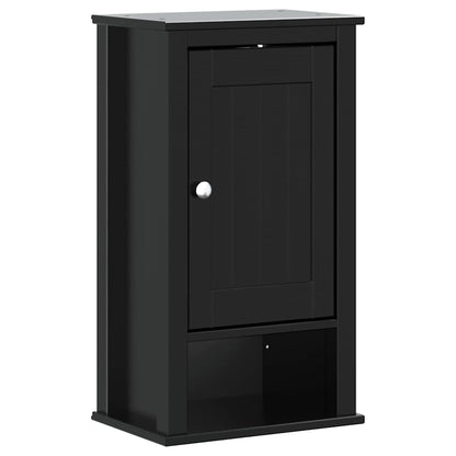 Mobile da Bagno a Muro BERG Nero 40x27x71,5 cm Massello Pino | homemem39