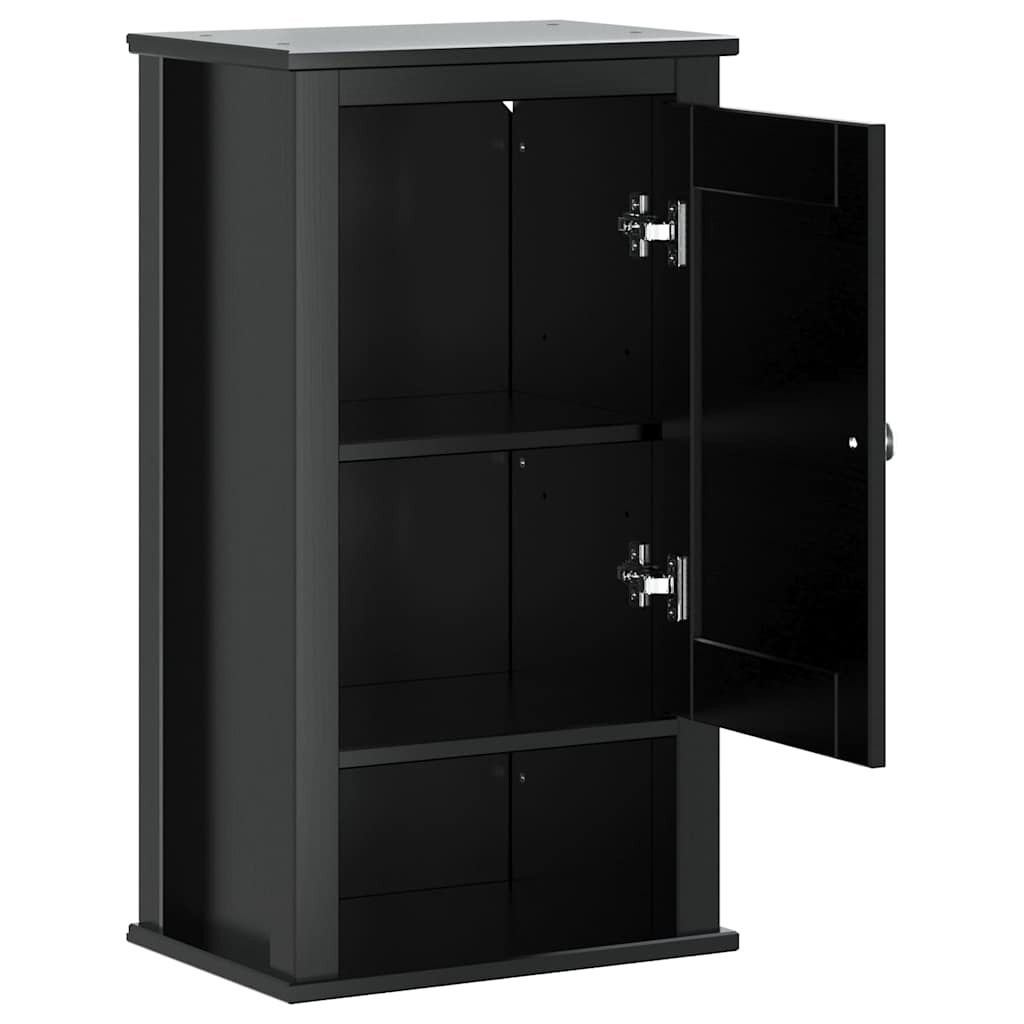 Mobile da Bagno a Muro BERG Nero 40x27x71,5 cm Massello Pino | homemem39
