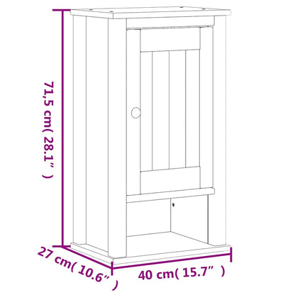 Mobile da Bagno a Muro BERG Nero 40x27x71,5 cm Massello Pino | homemem39