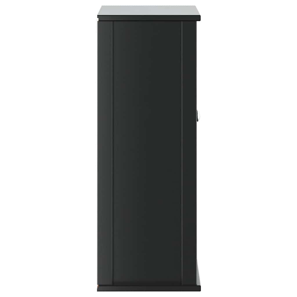 Mobile da Bagno a Muro BERG Nero 69,5x27x71,5cm Legno Massello | homemem39