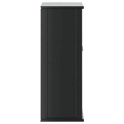 Mobile da Bagno a Muro BERG Nero 69,5x27x71,5cm Legno Massello | homemem39