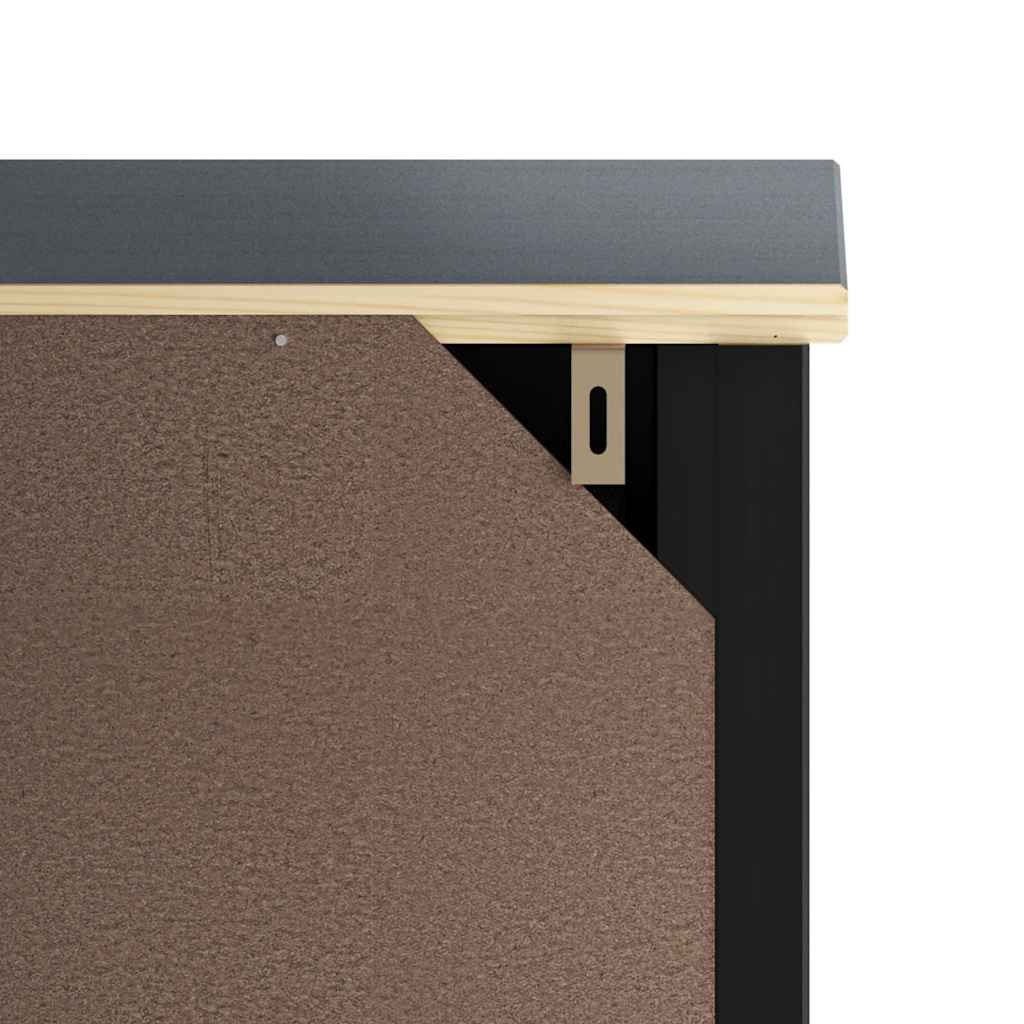 Mobile da Bagno a Muro BERG Nero 69,5x27x71,5cm Legno Massello | homemem39
