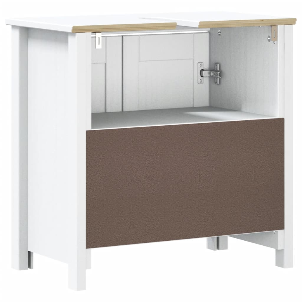 Mobile Lavabo da Bagno BERG Bianco 60x34x59 cm Massello Pino | homemem39