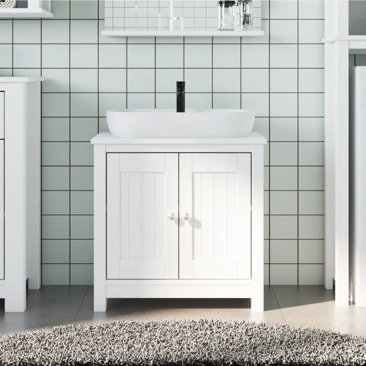Mobile Lavabo da Bagno BERG Bianco 60x34x59 cm Massello Pino | homemem39