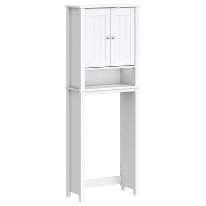 Portaoggetti Sopra WC BERG Bianco 60x27x164,5 cm Legno Massello | homemem39