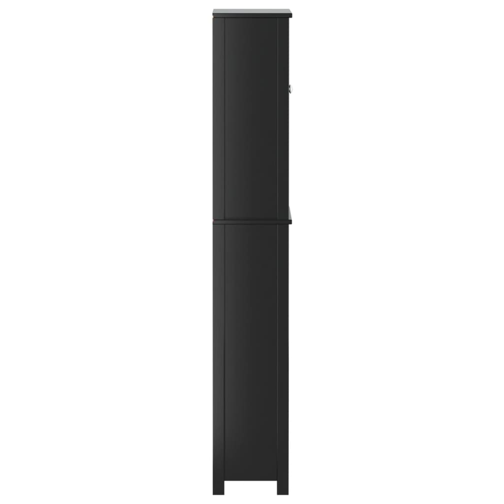 Portaoggetti Sopra WC BERG Nero 60x27x164,5 cm Legno Massello | homemem39