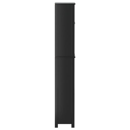 Portaoggetti Sopra WC BERG Nero 60x27x164,5 cm Legno Massello | homemem39