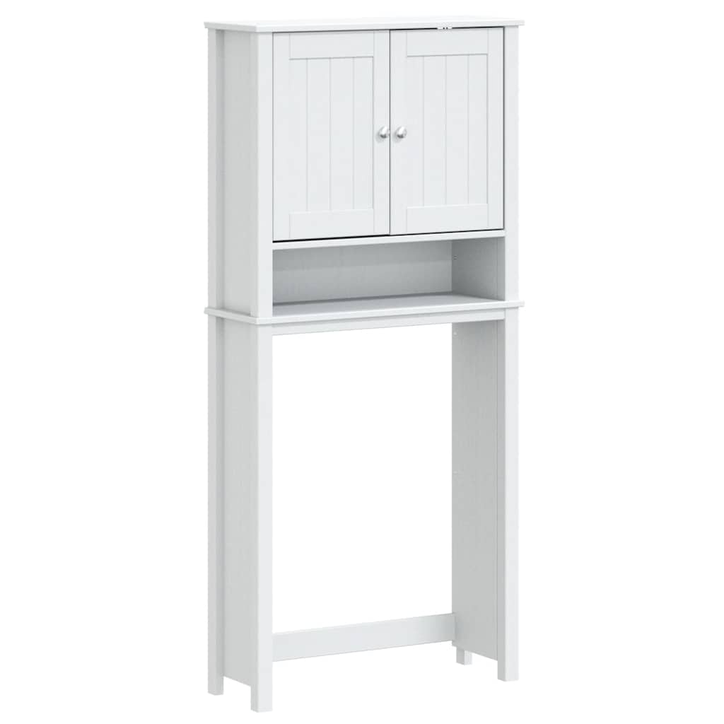 Mobile per Lavatrice BERG Bianco 76x27x164,5cm Legno Massello | homemem39