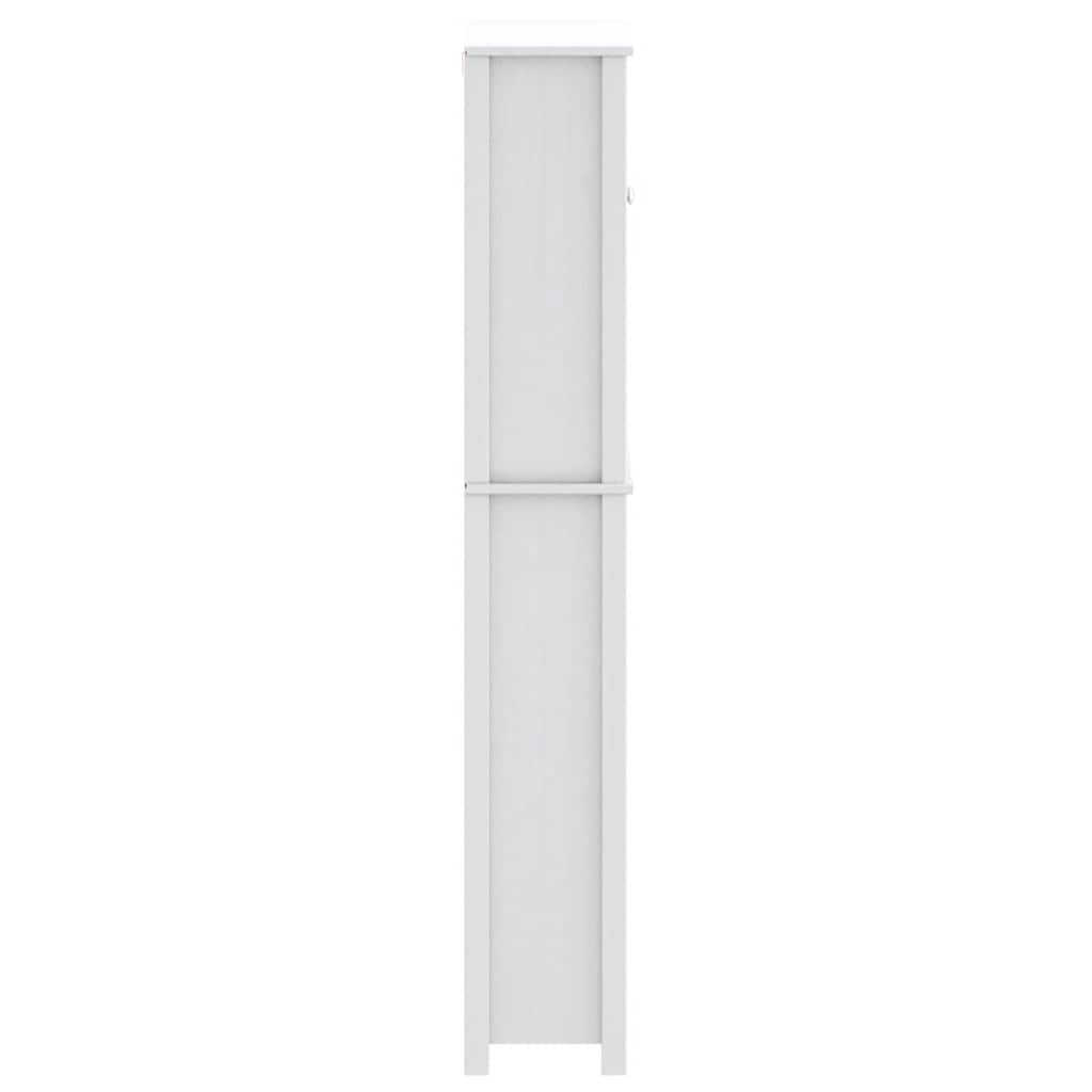 Mobile per Lavatrice BERG Bianco 76x27x164,5cm Legno Massello | homemem39