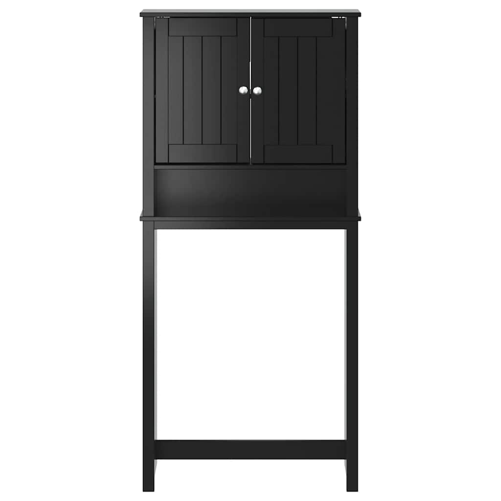 Mobile per Lavatrice BERG Nero 76x27x164,5cm Legno Massello | homemem39
