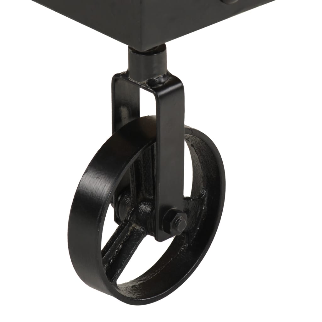 Tavolino da Salotto con Ruote Legno Massello Mango 100x55x26 cm | homemem39