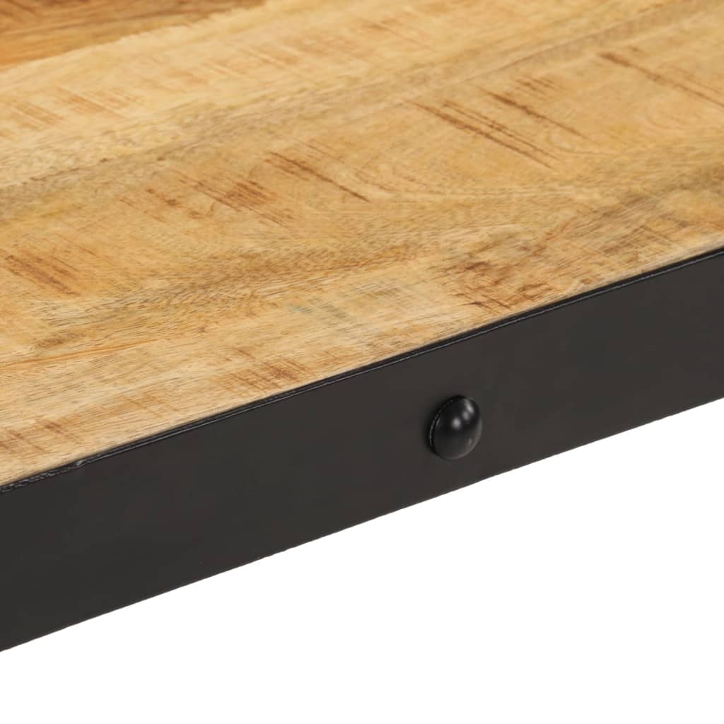 Tavolino da Salotto con Ruote Legno Massello Mango 100x55x26 cm | homemem39