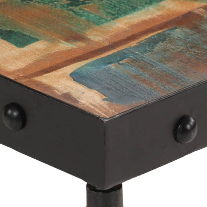 Tavolino Salotto con Ruote Legno Massello Recupero 100x55x26 cm