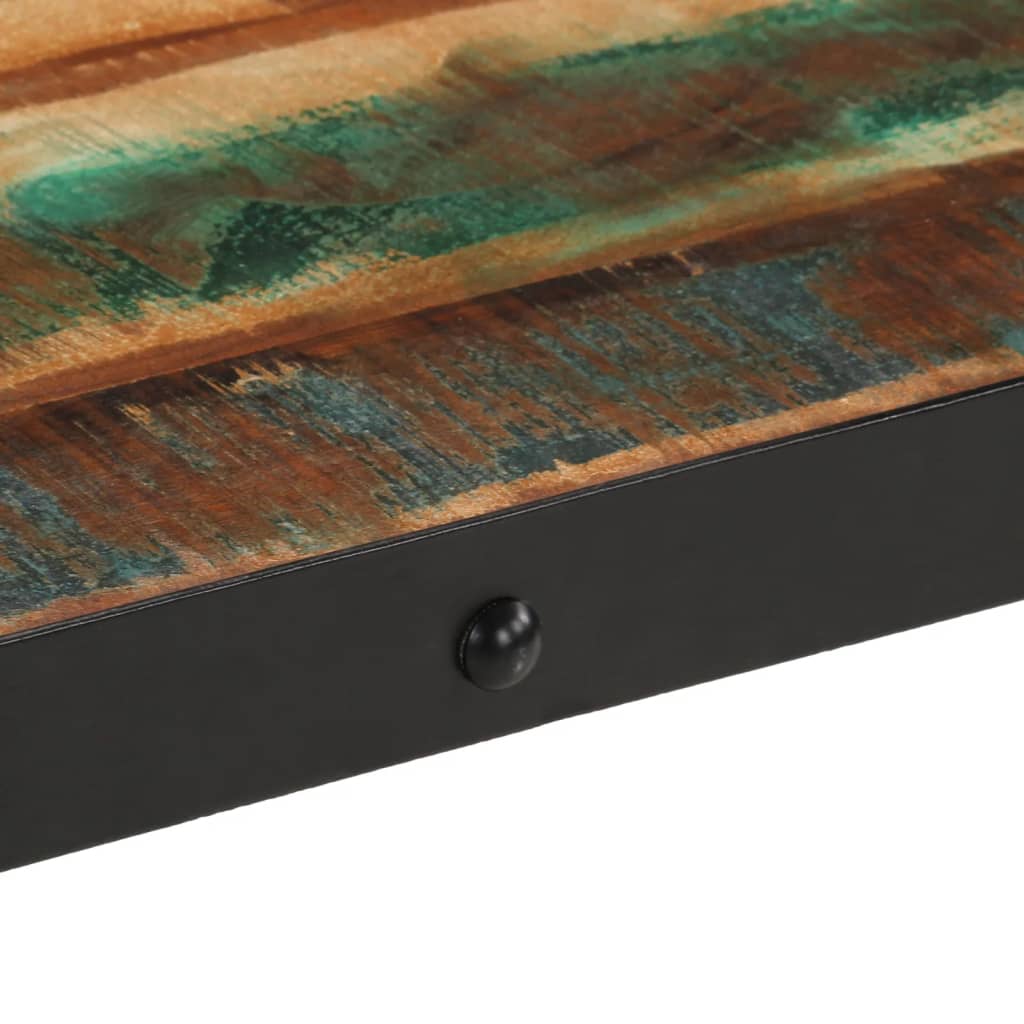 Tavolino Salotto con Ruote Legno Massello Recupero 100x55x26 cm