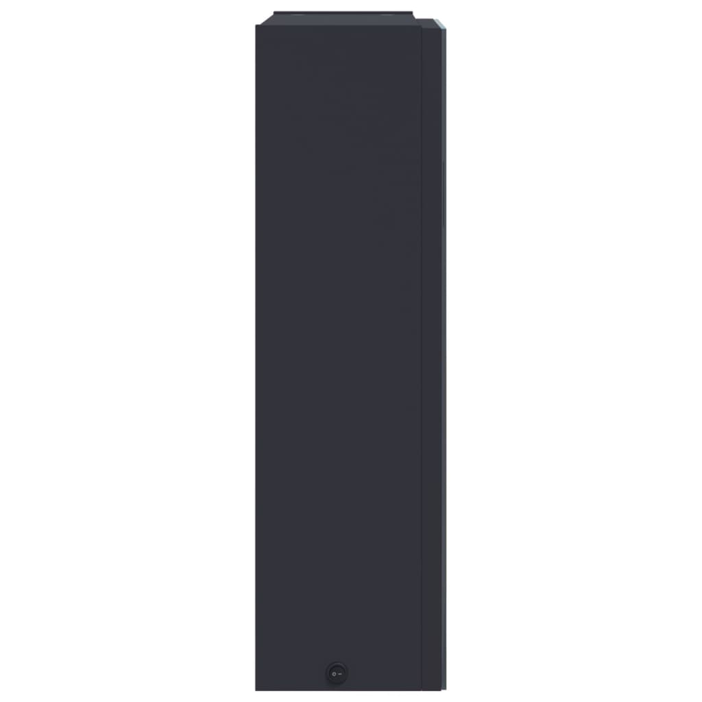 Armadietto Bagno con Specchio e LED Grigio Chiaro 45x13x52 cm - homemem39