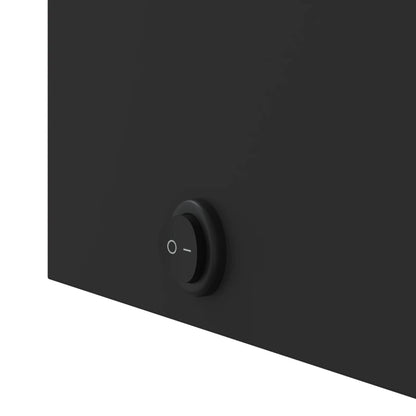 Armadietto Bagno con Specchio e LED Nero 60x13x52 cm | homemem39