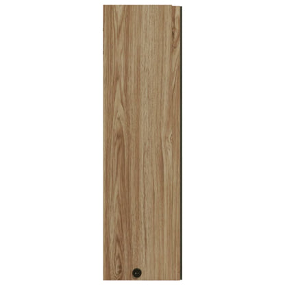 Armadietto Bagno con Specchio e LED Rovere 60x13x52 cm | homemem39