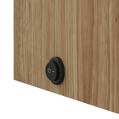 Armadietto Bagno con Specchio e LED Rovere 60x13x52 cm | homemem39