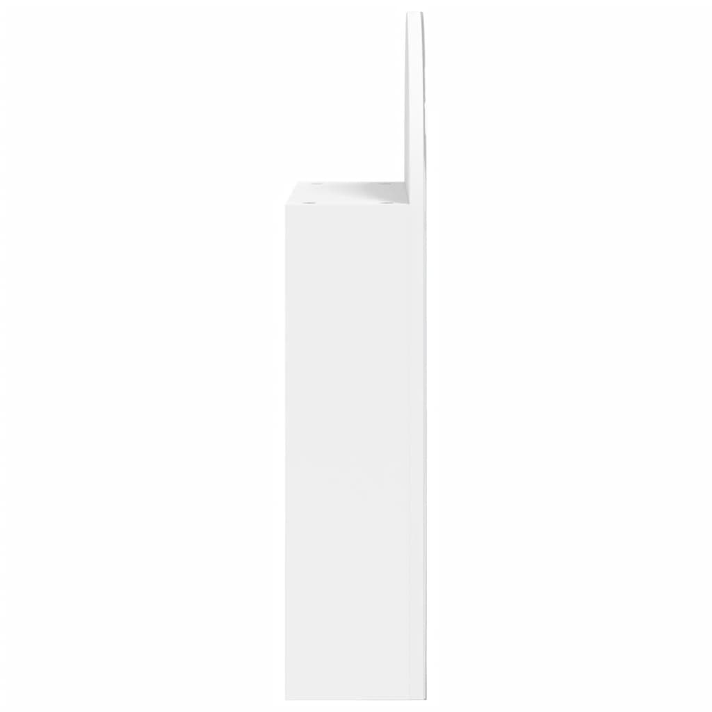 Armadietto Bagno con Specchio e LED ad Arco Bianco 42x13x70 cm | homemem39
