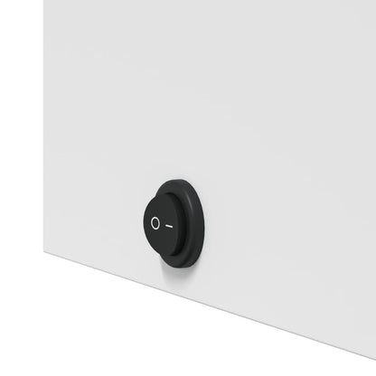 Armadietto Bagno con Specchio e LED ad Arco Bianco 42x13x70 cm