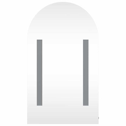 Armadietto Bagno con Specchio e LED ad Arco Nero 42x13x70 cm | homemem39