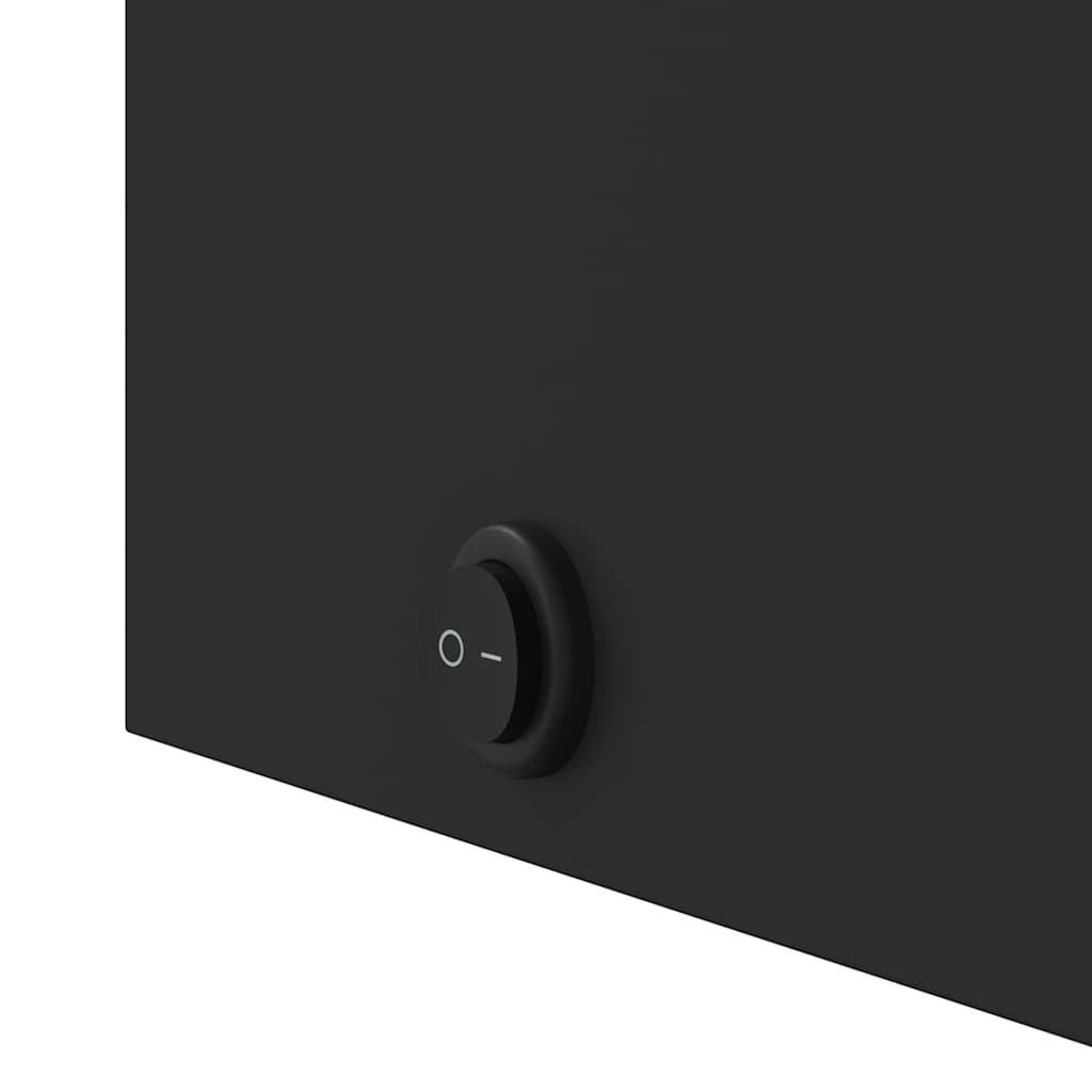 Armadietto Bagno con Specchio e LED ad Arco Nero 42x13x70 cm | homemem39
