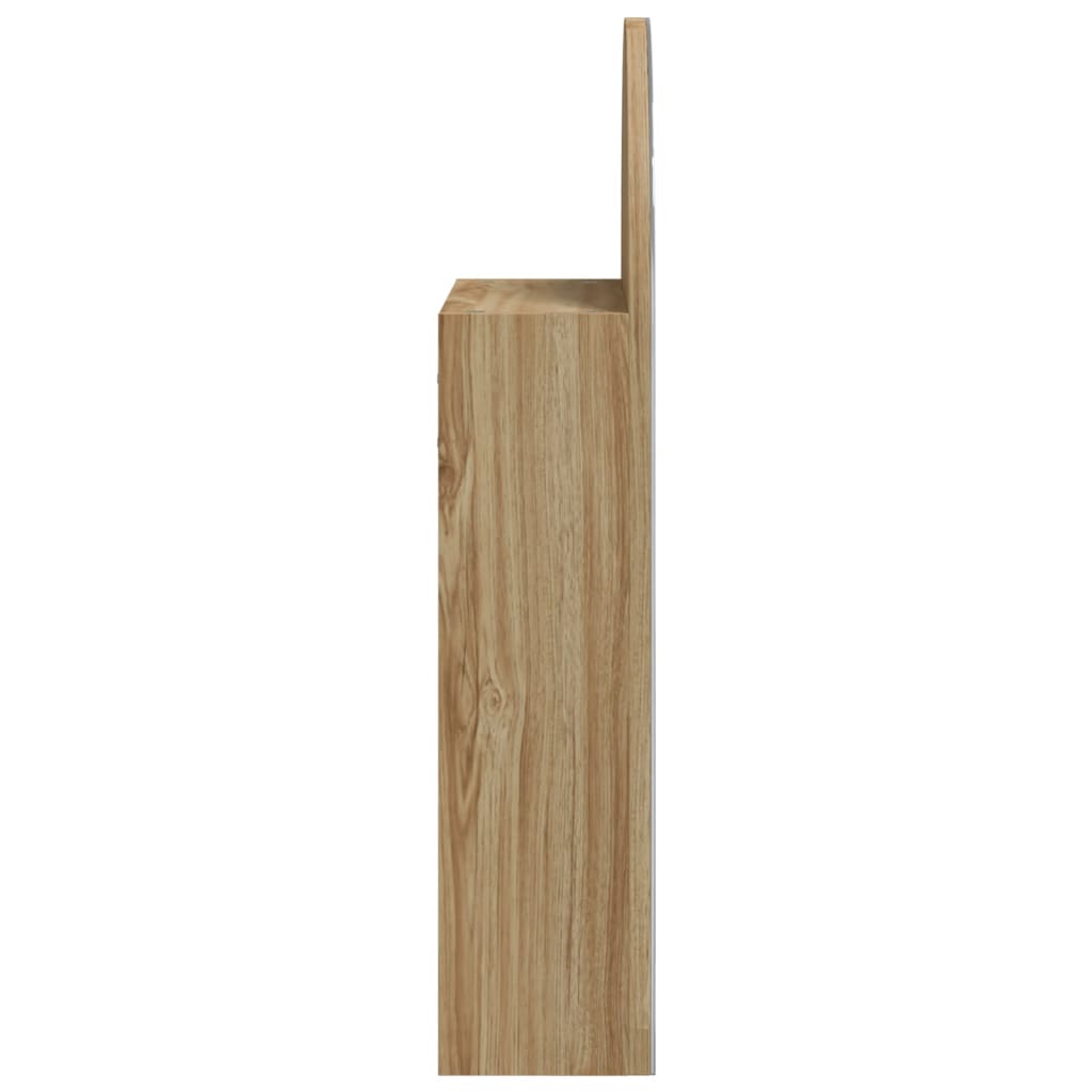 Armadietto Bagno con Specchio e LED ad Arco Rovere 42x13x70 cm | homemem39