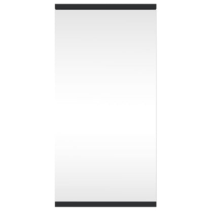 Armadietto Angolare con Specchio da Bagno Nero 30x24x60 cm | homemem39