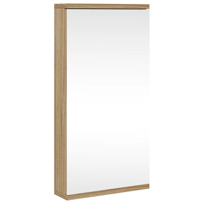 Armadietto Angolare con Specchio da Bagno Rovere 30x24x60 cm | homemem39