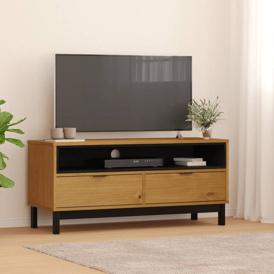 Mobile TV FLAM 110x40x50 cm in Legno Massello di Pino - homemem39