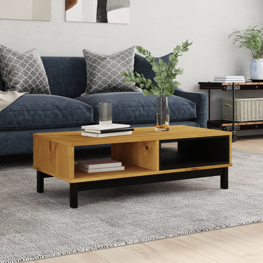 Tavolino da Salotto FLAM 100x50x32,5 cm Legno Massello di Pino | homemem39