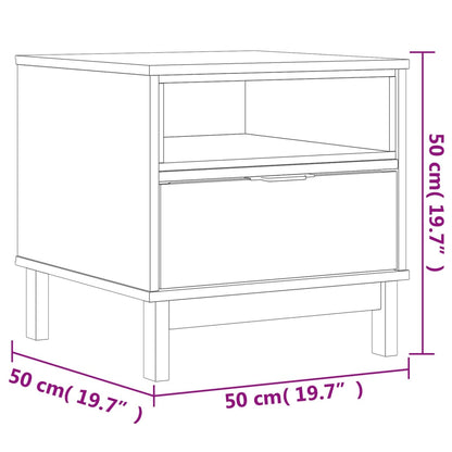 Tavolino FLAM 50x50x50 cm in Legno Massello di Pino