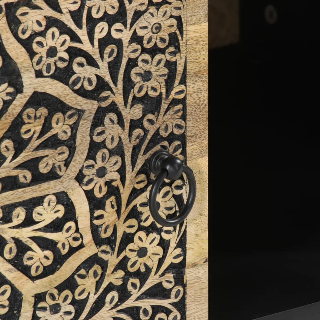 Tavolino da Salotto 80x50x40 cm Legno Massello di Mango